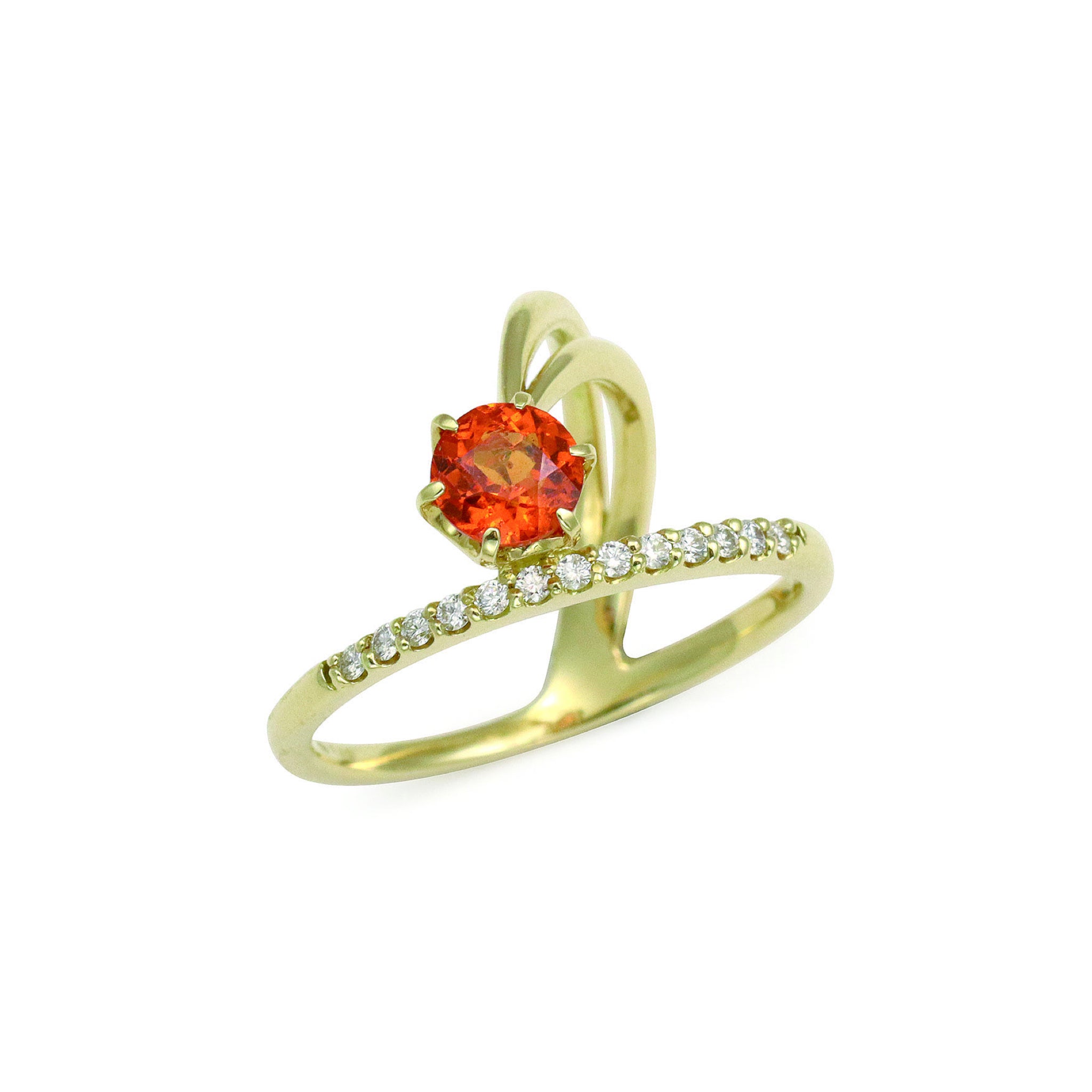 K18 マンダリンガーネットリング